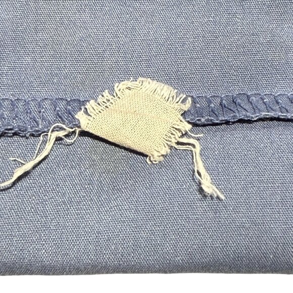 Vintage Fleet-Wing Work Shirt Medium Vapor Wear Grunge Blue Button-Up 80's - Picture 9 of 13